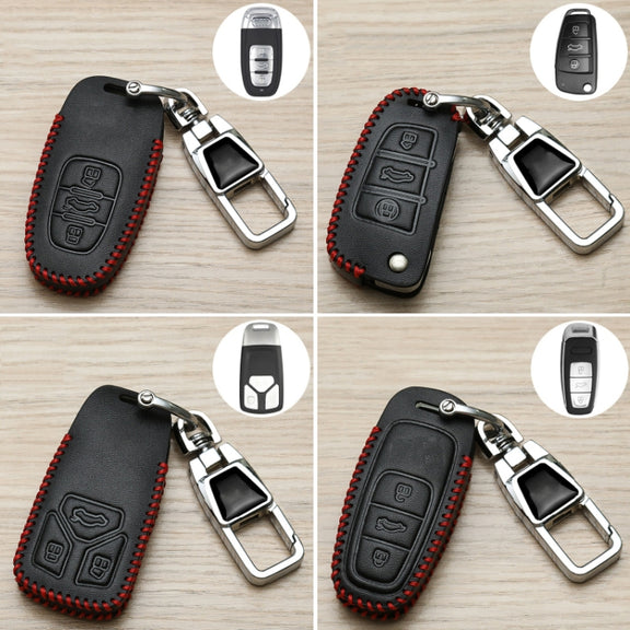 For Audi B Car Folding Key Cover Multifunctional Keychain Anti-lost Number Plate