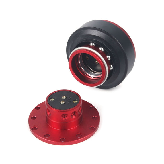 Steering Wheel With Locking Quick Release Booster Pad(Red)