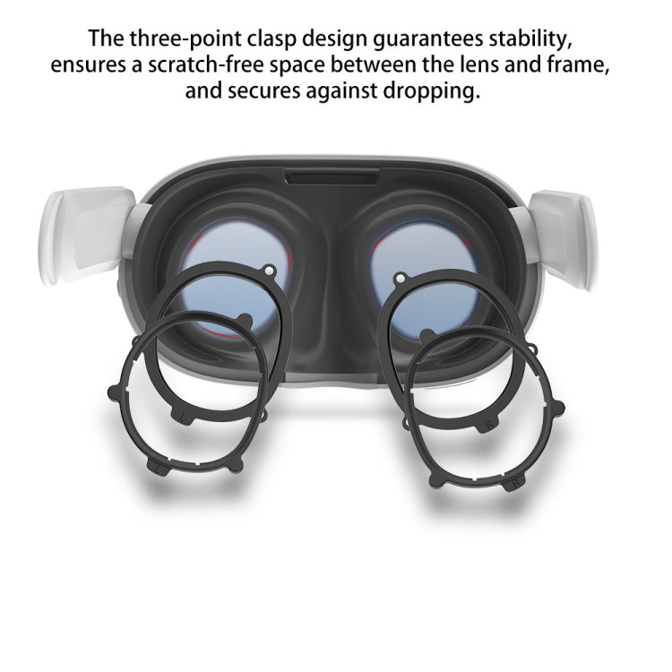 For Meta Quest 3 VR Magnetic Eyeglasses Frame, Spec: L&R Frame Black - VR Accessories by PMC TechLife | Online Shopping South Africa | PMC TechLife | Buy Now Pay Later Mobicred