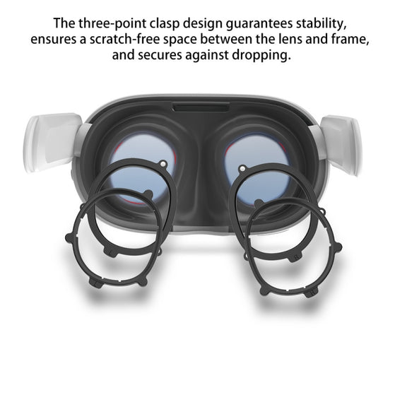 For Meta Quest 3 VR Magnetic Eyeglasses Frame, Spec: Anti Blue Light Lens+Frame Black
