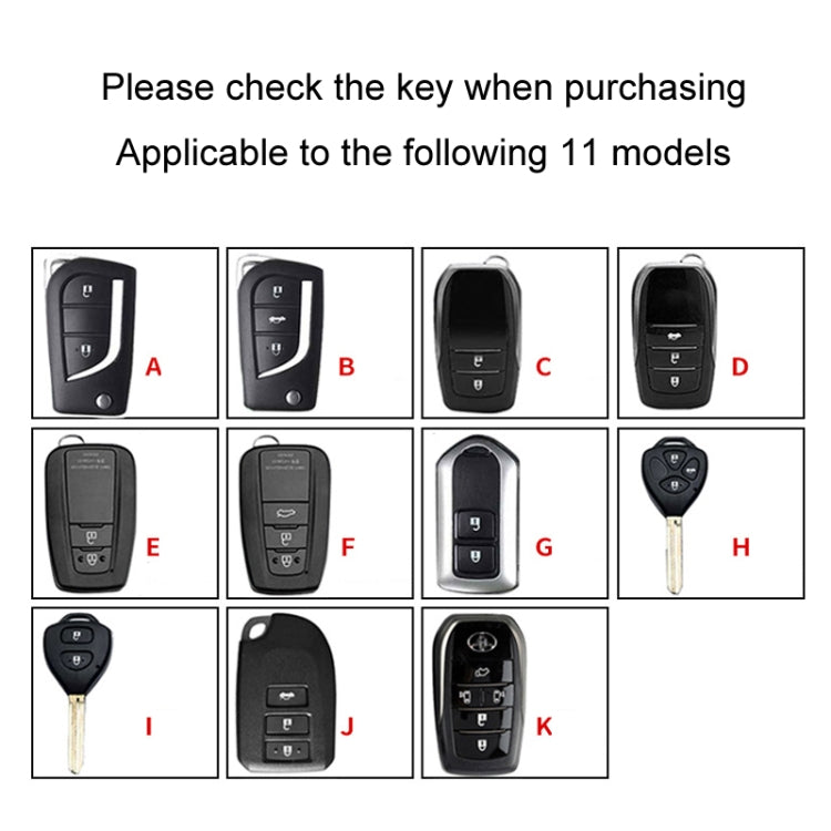 For Toyota Car Key Cover Multifunctional Keychain Anti-lost Number Plate, Style: E