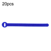 20pcs Data Cable Storage And Management Strap T-Shape Nylon Binding Tie, Model: Blue 10 x 150mm