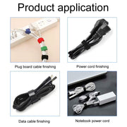 20pcs Data Cable Storage And Management Strap T-Shape Nylon Binding Tie, Model: Blue 10 x 150mm