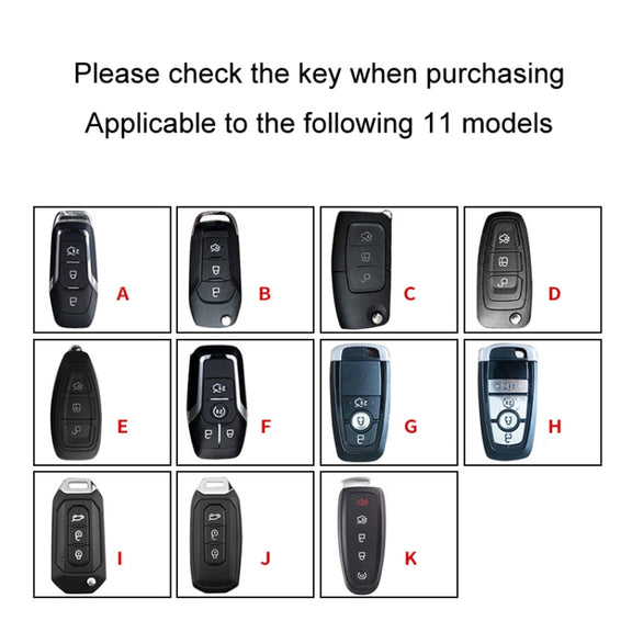 For Ford Car Key Cover Keychain Anti-lost Number Plate, Style: K