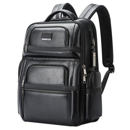Bopai 61-17311 Large-capacity First-layer Cowhide Laptop Backpack With USB+Type-C Port(Plain) - free shipping - PMC Jewellery - Order now!