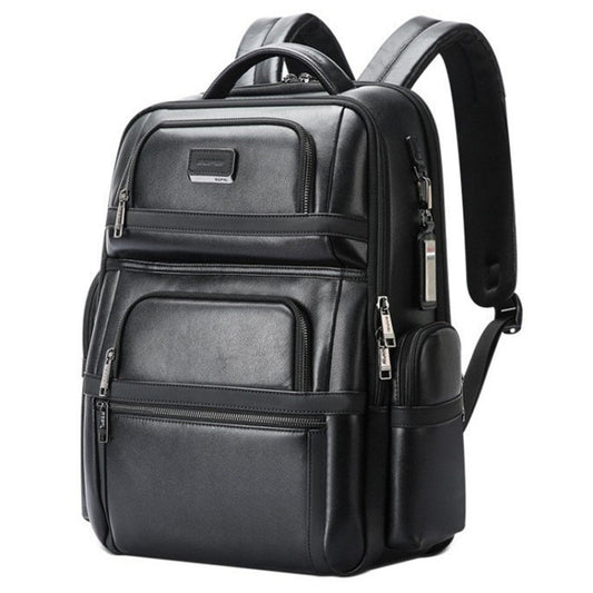 Bopai 61-17311 Large-capacity First-layer Cowhide Laptop Backpack With USB+Type-C Port(Plain) - free shipping - PMC Jewellery - Order now!