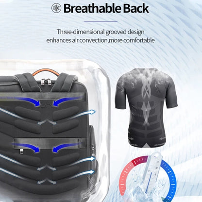 Bopai 61-17311 Large-capacity First-layer Cowhide Laptop Backpack With USB+Type-C Port(Plain) - free shipping - PMC Jewellery - Order now!