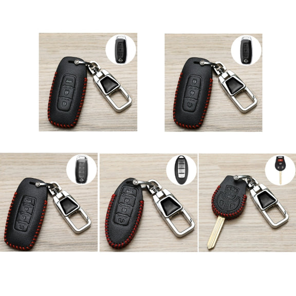 For Nissan Car Key Cover Keychain Anti-lost Number Plate, Style: I3 One-button Start