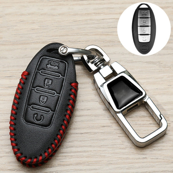 For Nissan Car Key Cover Keychain Anti-lost Number Plate, Style: X