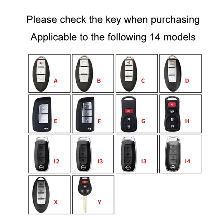 For Nissan Car Key Cover Keychain Anti-lost Number Plate, Style: Y