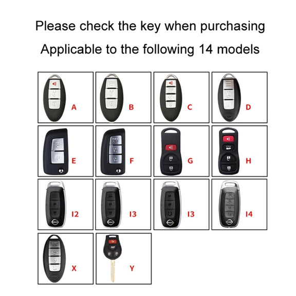 For Nissan Car Key Cover Keychain Anti-lost Number Plate, Style: B