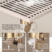 All Copper Brushed Anti-Odor Floor Drain Gravity Copper Core Bathroom Floor Drain, Specification: Sealed for Washing Machine