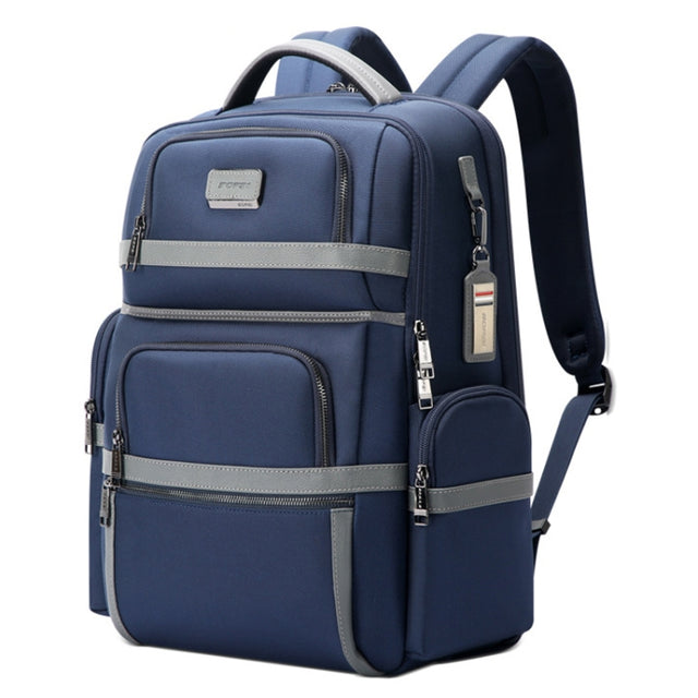Bopai 61-121601 Large Capacity Water-resistant Business Laptop Backpack With USB+Type-C Port(Blue)