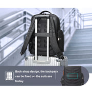 Bopai 61-121601 Large Capacity Water-resistant Business Laptop Backpack With USB+Type-C Port(Blue)