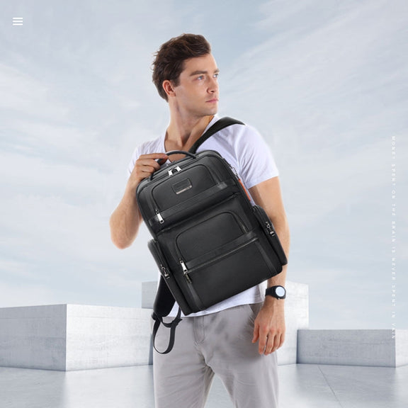 Bopai 61-121601 Large Capacity Water-resistant Business Laptop Backpack With USB+Type-C Port(Blue)