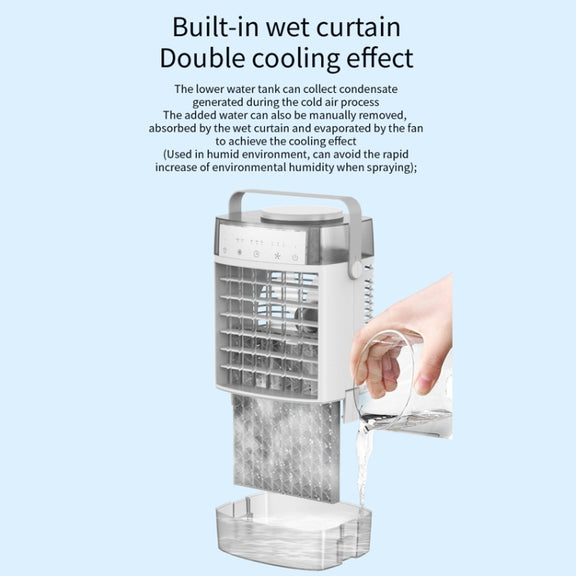 Air Conditioner Water Cooling Fan With Spray 3 Gear Wind 3 Speed Timing