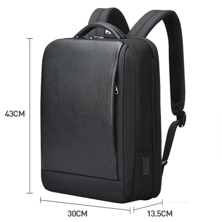 Bopai AL-61-122631B Large Capacity Cowhide Laptop Backpack With USB+Type-C Port(High-end Version) - free shipping - PMC Jewellery - Order now!