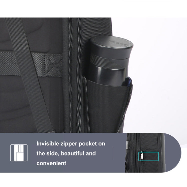Bopai 61-19011 Large Capacity Water-resistant Travel Laptop Backpack With USB+Type-C Port(Black)