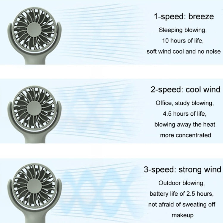 Mini Handheld Small Fan Rechargeable Mute Desktop Portable Fan(Khaki)