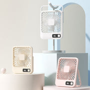 Home Desktop Wall Mounted Fan USB Portable Desktop Mini Fan(White)