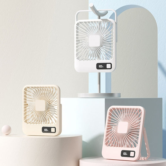 Home Desktop Wall Mounted Fan USB Portable Desktop Mini Fan(White)