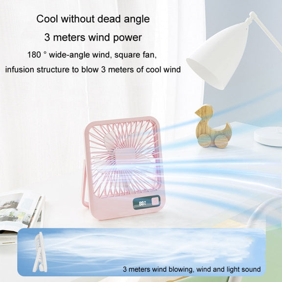Home Desktop Wall Mounted Fan USB Portable Desktop Mini Fan(White)