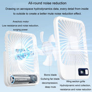 Home Desktop Wall Mounted Fan USB Portable Desktop Mini Fan(White)