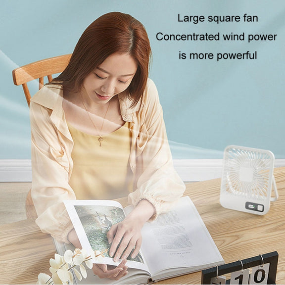 Home Desktop Wall Mounted Fan USB Portable Desktop Mini Fan(White)