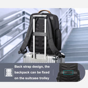 Bopai 61-91911 Large Capacity Business Water-resistant Laptop Backpack With USB+Type-C Port(Black)