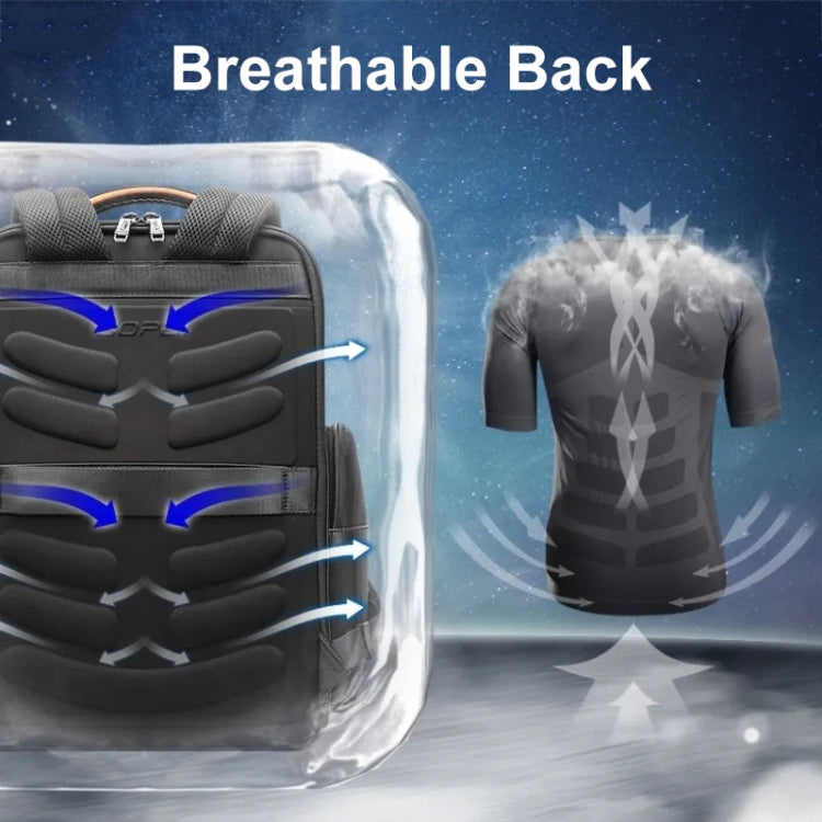 Bopai 61-91911 Large Capacity Business Waterproof Laptop Backpack With USB+Type-C Port(Black) - free shipping - PMC Jewellery - Order now!