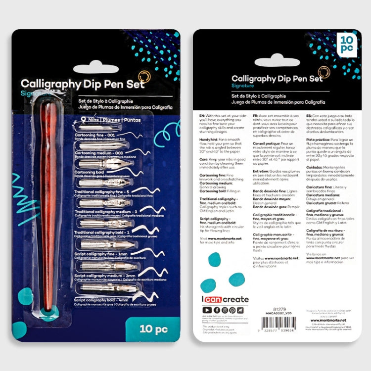 9 Calligraphy Nibs+ Dip Pen Set For Cartoon Sketching Art Drawing - Fountain Pens by PMc TechLife | Online Shopping South Africa | PMc TechLife | Buy Now Pay Later Mobicred