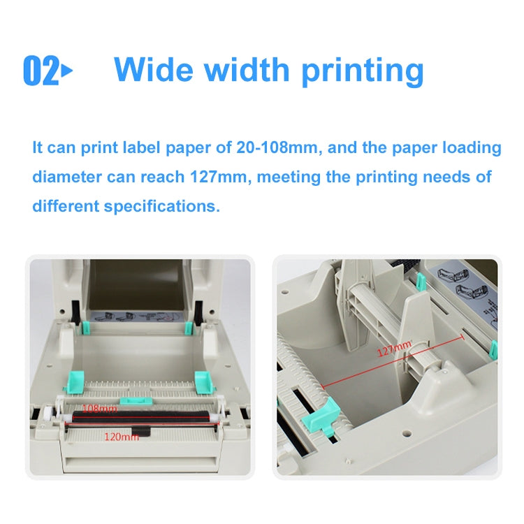 Xprinter XP-450B USB Port Supermarket Cashier Barcode Thermal Printer(UK Plug) - free shipping - PMC TechLife - Order now!