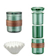 3 In 1 Pour Over Coffee Maker with Filter Cup for Camping Travel Office Aqua Green - free shipping - PMC TechLife - Order now!