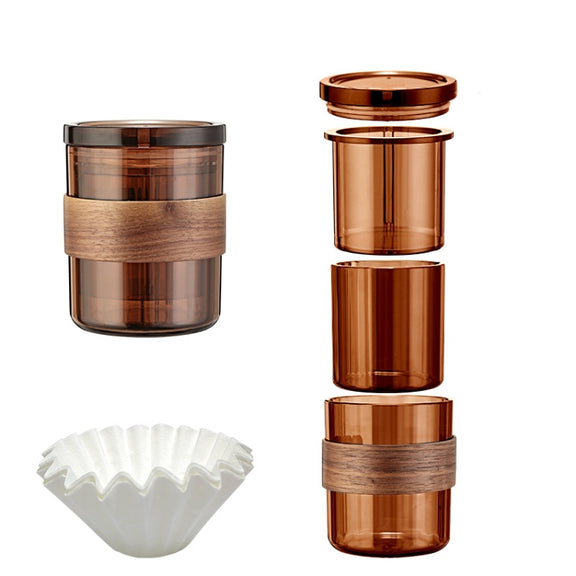 3 In 1 Pour Over Coffee Maker with Filter Cup for Camping Travel Office Coffee
