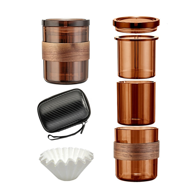3 In 1 Pour Over Coffee Maker with Filter Cup for Camping Travel Office With Bag Brown - free shipping - PMC TechLife - Order now!