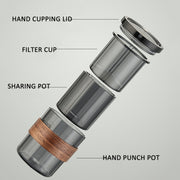 3 In 1 Pour Over Coffee Maker with Filter Cup for Camping Travel Office Coffee