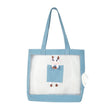 Handheld Large Capacity Breathable Exposed Canvas Cat Bag Outdoor Portable Pet Bag(Blue) - Pet Bags by PMC TechLife | Online Shopping South Africa | PMC TechLife | Buy Now Pay Later Mobicred