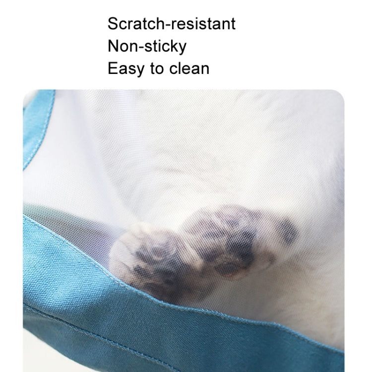 Handheld Large Capacity Breathable Exposed Canvas Cat Bag Outdoor Portable Pet Bag(Blue) - Pet Bags by PMC TechLife | Online Shopping South Africa | PMC TechLife | Buy Now Pay Later Mobicred