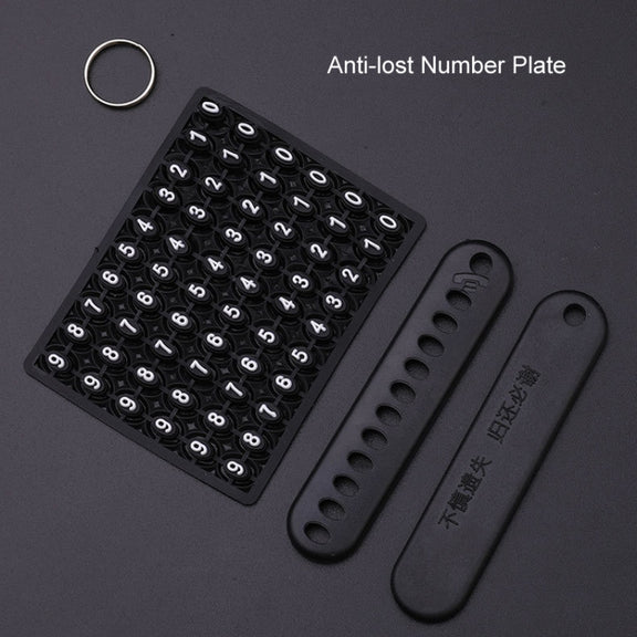 For Hyundai Car Key Cover Multifunctional Keychains Anti-lost Number Plates, Style: B