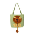 Canvas Expandable Little Lion Shape Cat Bag Small Dog Handbag, Size: Small (Light Green) - Pet Storages & Bags by PMC TechLife | Online Shopping South Africa | PMC TechLife | Buy Now Pay Later Mobicred