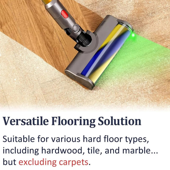 For Dyson V7 V8 V10 V11 V15 Vacuum Cleaner Soft Brush Head With Green Light Dust Display Lamp