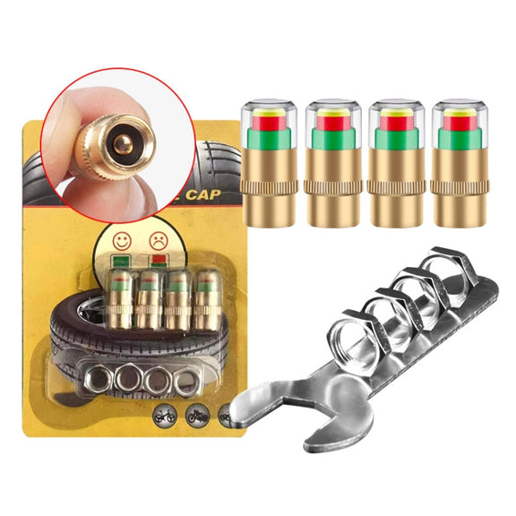 2.4BAR Vehicle Tire Pressure Monitoring Warning Cap, ������: Anti-theft with Wrench