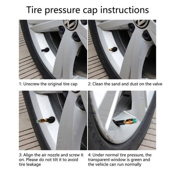 2.4BAR Vehicle Tire Pressure Monitoring Warning Cap, ������: Brass Core