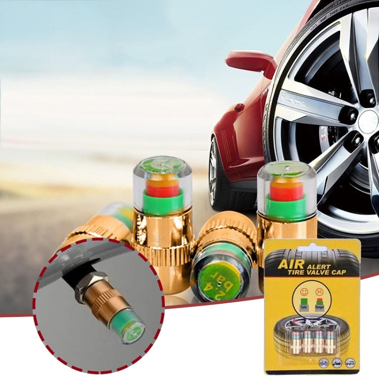 2.4BAR Vehicle Tire Pressure Monitoring Warning Cap, ������: Brass Core - Tire Valve Caps by PMC TechLife | Online Shopping South Africa | PMC TechLife | Buy Now Pay Later Mobicred