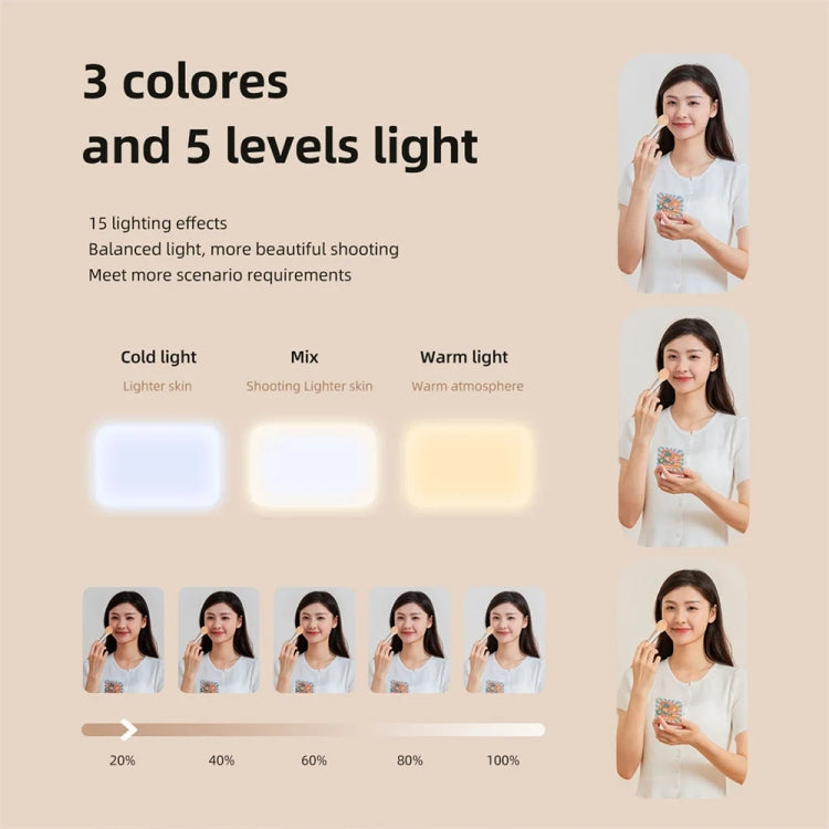 66 LEDs Selfie Fill Light Rechargeable 3 Modes Clip-on Pocket Light For Phone, Laptop, Tablet Meeting(White) - Selfie Light by PMC TechLife | Online Shopping South Africa | PMC TechLife | Buy Now Pay Later Mobicred