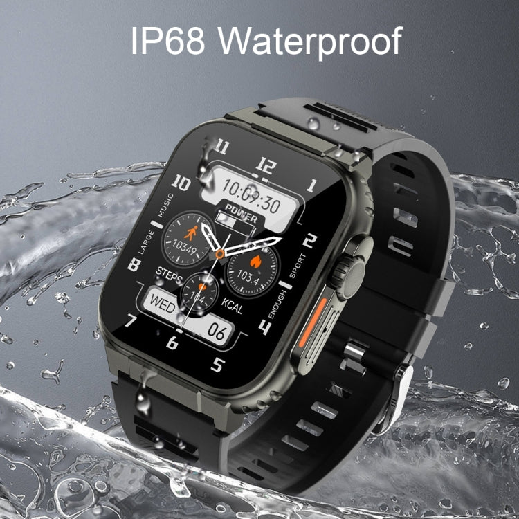 A70 1.96 Inch Wellness Tracking Multifunctional IP68 Water-resistant Bluetooth Call Smart Watch(Silver Steel)