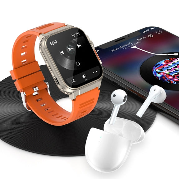 A70 1.96 Inch Wellness Tracking Multifunctional IP68 Water-resistant Bluetooth Call Smart Watch(Silver Steel)