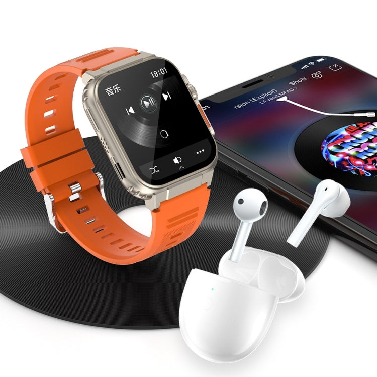 A70 1.96 Inch Wellness Tracking Multifunctional IP68 Water-resistant Bluetooth Call Smart Watch(Silver Steel)