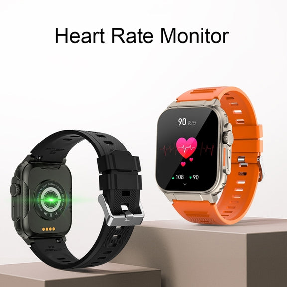 A70 1.96 Inch Wellness Tracking Multifunctional IP68 Water-resistant Bluetooth Call Smart Watch(Silver Steel)