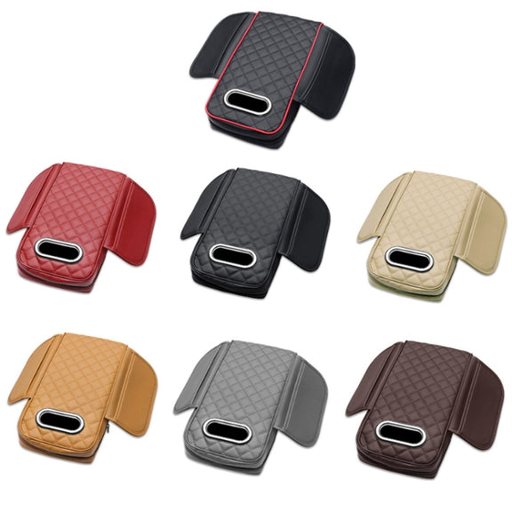 Car Armrest Box Booster Pad Widened Interior Tissue Box, Color: Black Red